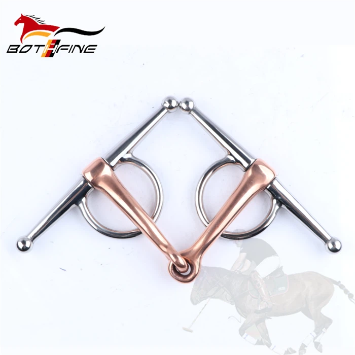 Full Cheek Copper Lozenge Snaffle bit custom